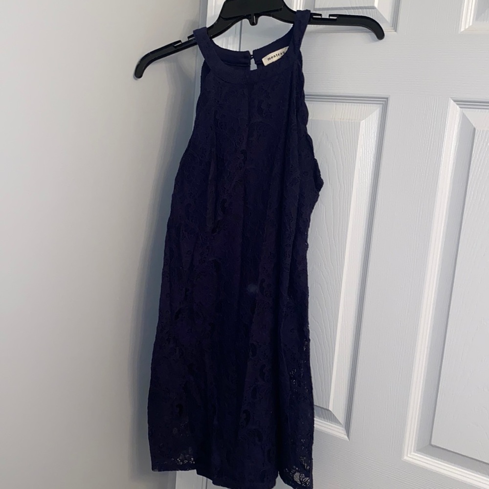 M navy dress with lace